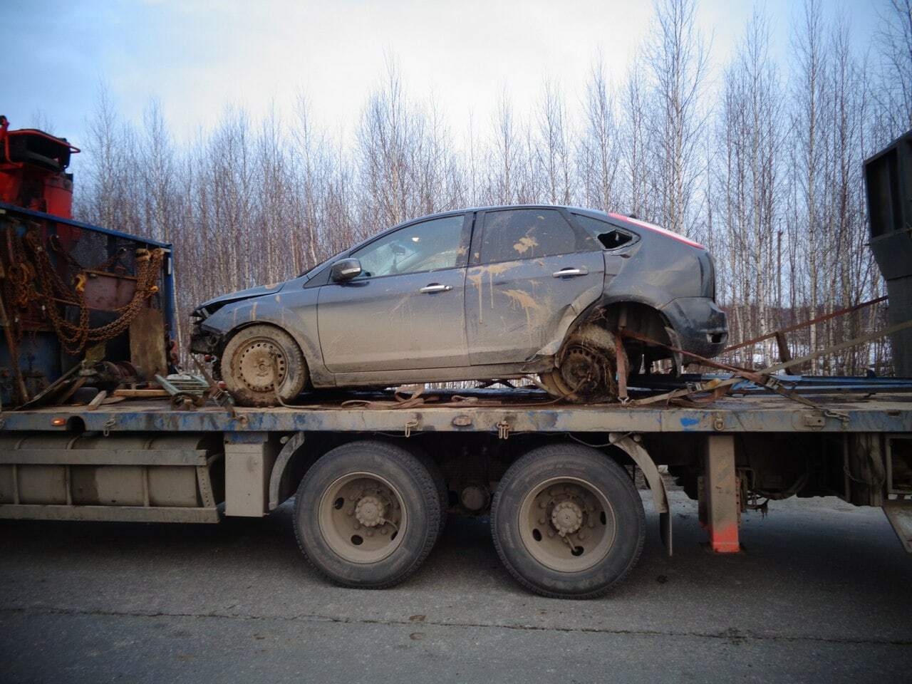 Фото эвакуации авто после аварии